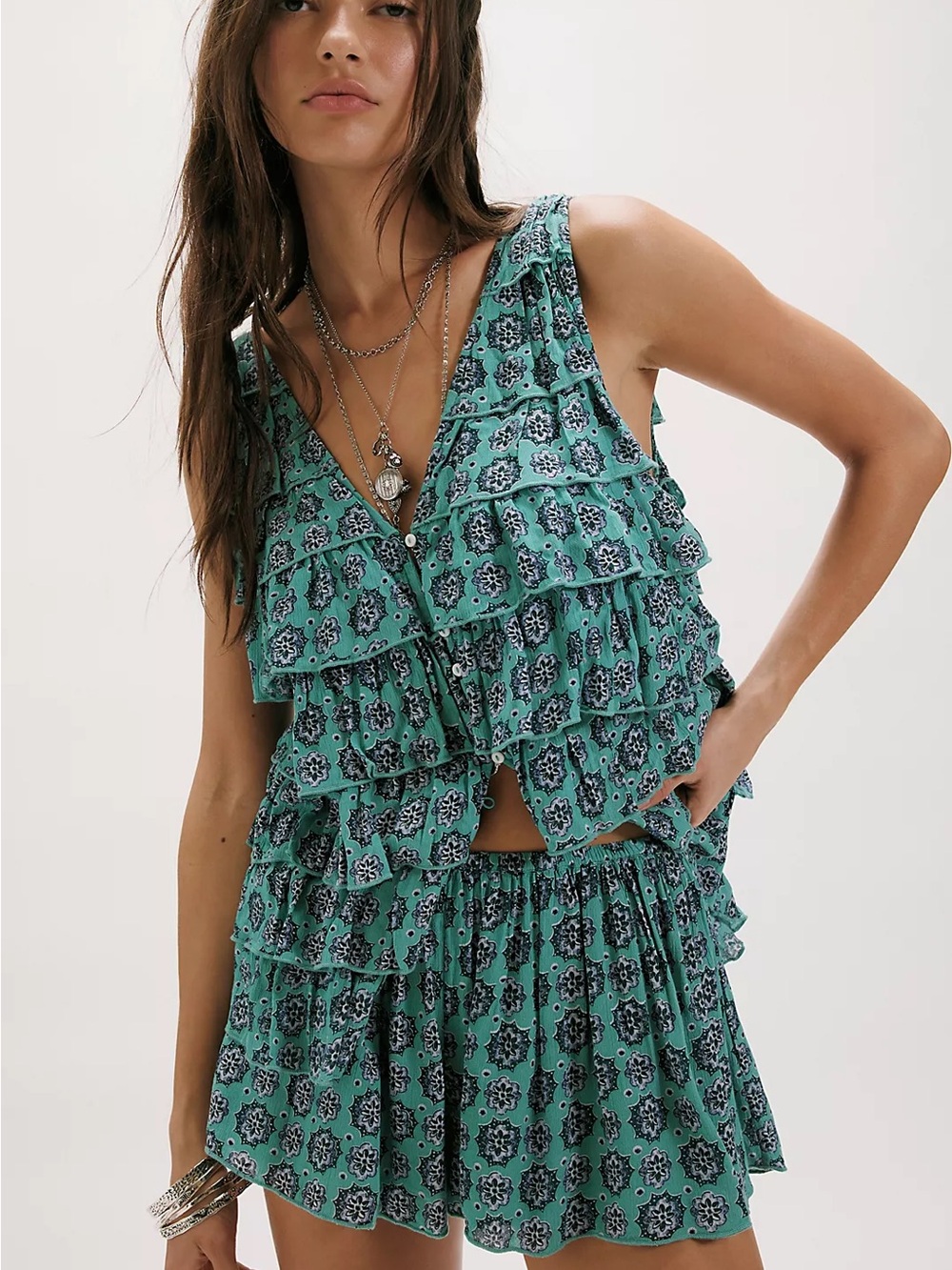 NWT Free People Ruffle Me Up Set - Picture 2 of 13